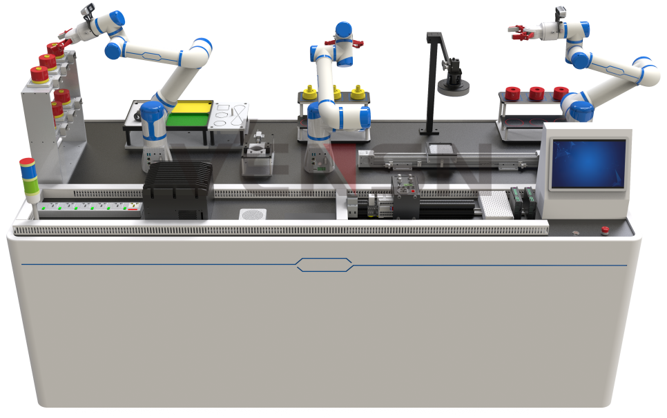 VSQ-FZ21型多机器人协同与视觉感知实训生产线